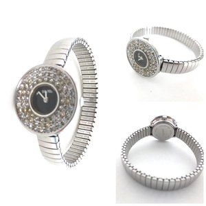 FOLLI FOLLI WOMEN'S SWAROVSKI CRYSTALS STRETCHED BRACELET WATCH